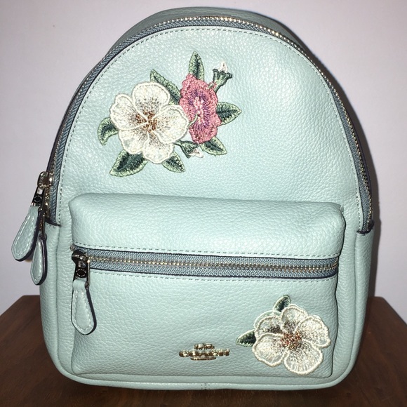 Floral Embroidered Mini Coach Backpack - Picture 1 of 3